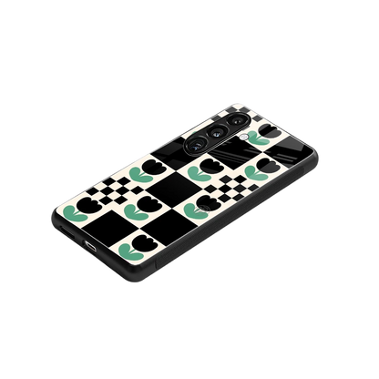 Minimalistic Flower Pattern stylish phone case for samsung galaxy s24 | glossy glass and slim fit