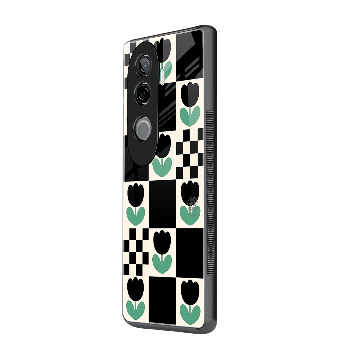 Minimalistic Flower Pattern vivo v40e mobile cover | shockproof glass phone case