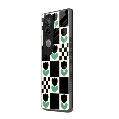 Minimalistic Flower Pattern vivo v40e mobile cover | shockproof glass phone case