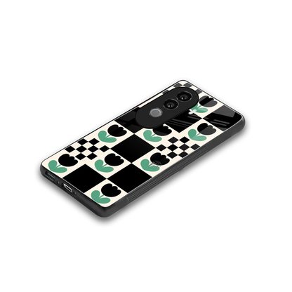 Minimalistic Flower Pattern stylish phone case for vivo v40e | glossy glass and slim fit