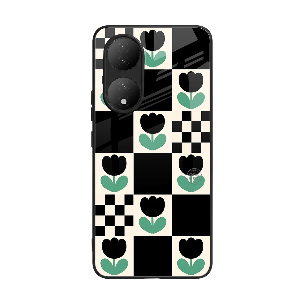 Minimalistic Flower Pattern back phone cover | glass case for Vivo-y100