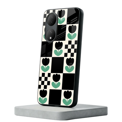 Minimalistic Flower Pattern Vivo-y100 mobile cover | shockproof glass phone case