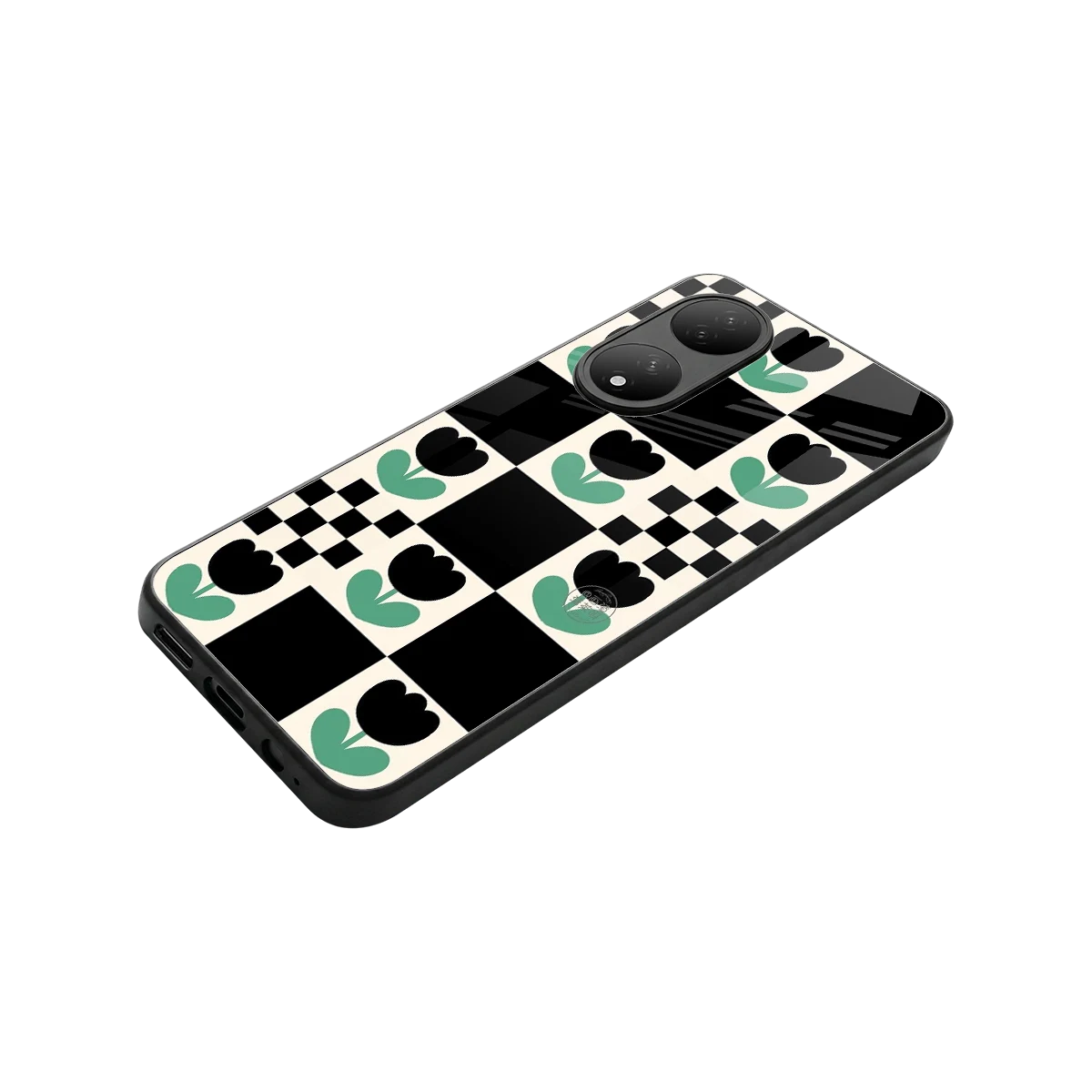 Minimalistic Flower Pattern stylish phone case for Vivo-y100 | glossy glass and slim fit