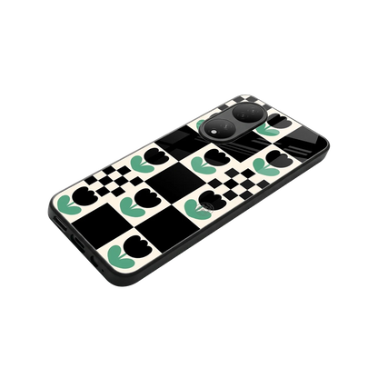Minimalistic Flower Pattern stylish phone case for Vivo-y100 | glossy glass and slim fit