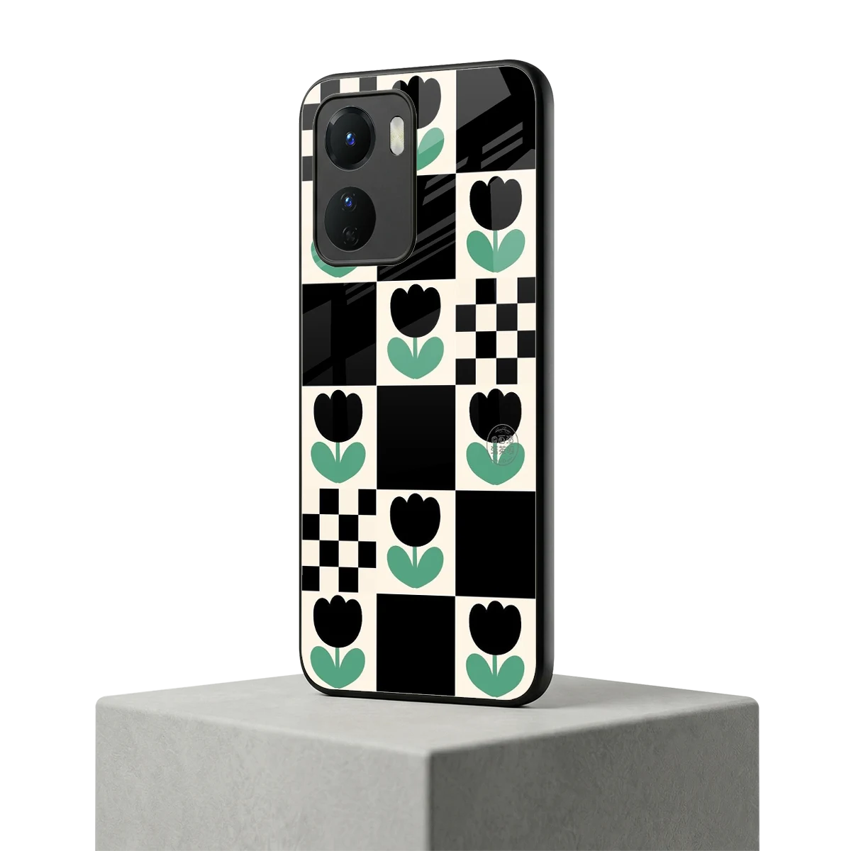 Minimalistic Flower Pattern vivo y16 mobile cover | shockproof glass phone case