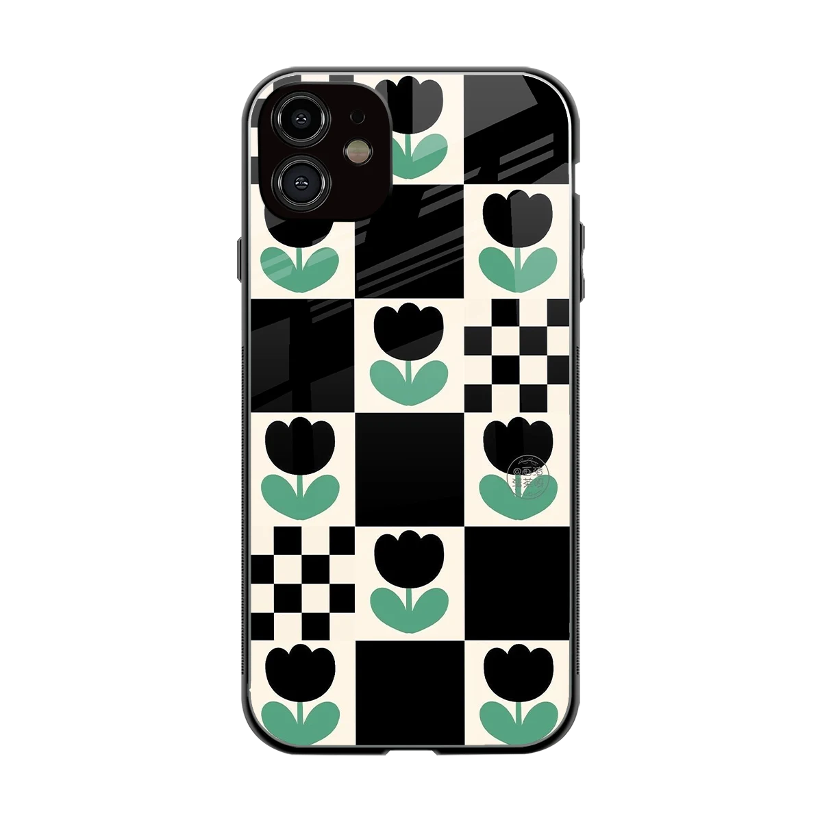 Minimalistic Flower Pattern back phone cover | glass case for iphone 11