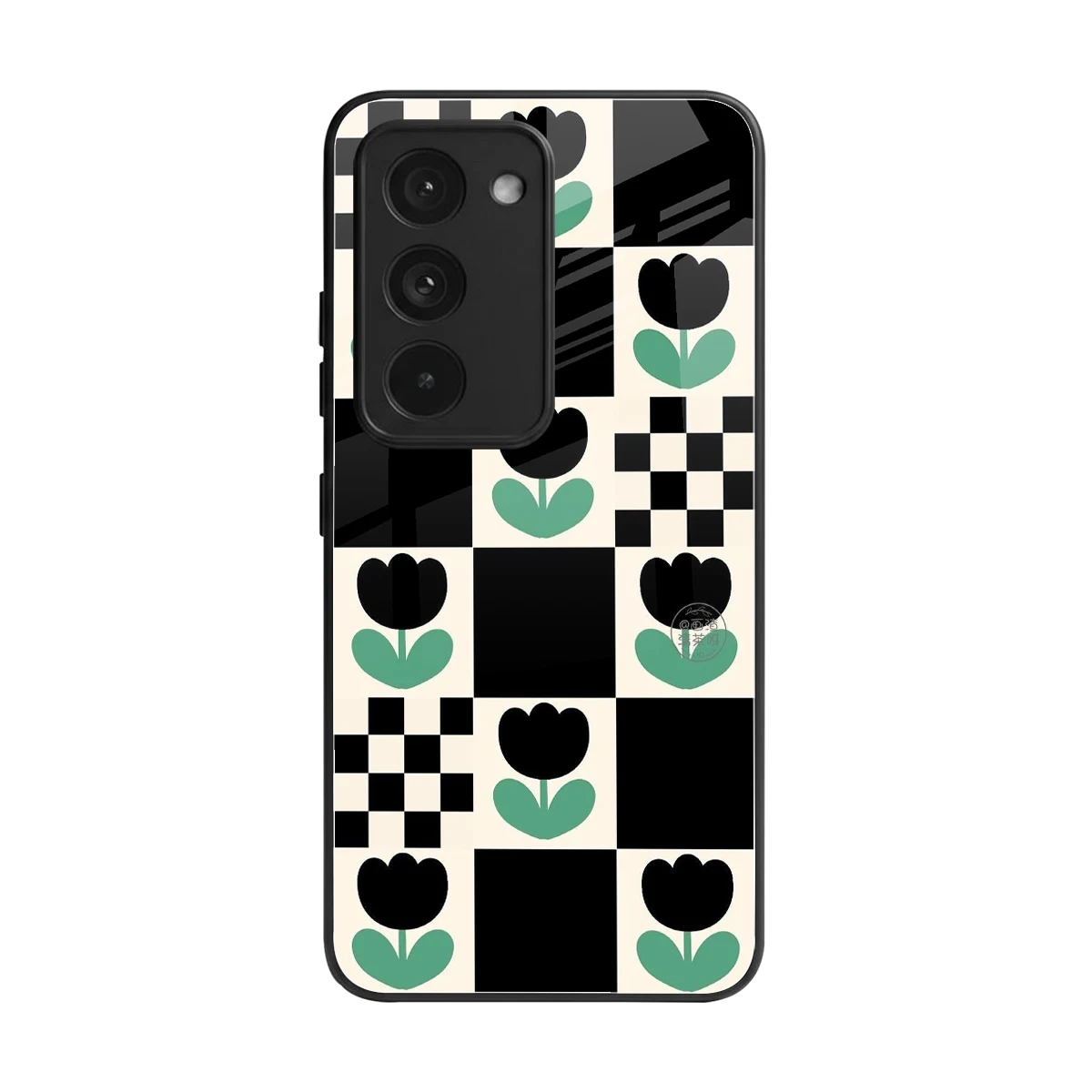 Minimalistic Flower Pattern back phone cover | glass case for redmi 15 5g