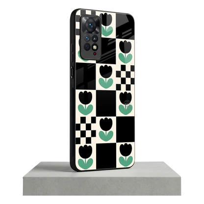 Minimalistic Flower Pattern redmi note 11 pro mobile cover | shockproof glass phone case