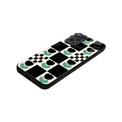 Minimalistic Flower Pattern stylish phone case for redmi note 11 pro | glossy glass and slim fit