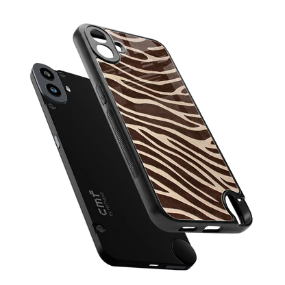 Mocha Swirls sleek cmf nothing phone 1 cover with tempered glass back and TPU edges