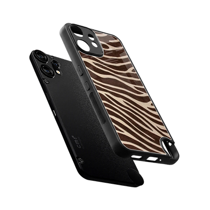 Mocha Swirls sleek cmf nothing phone 2 pro cover with tempered glass back and TPU edges