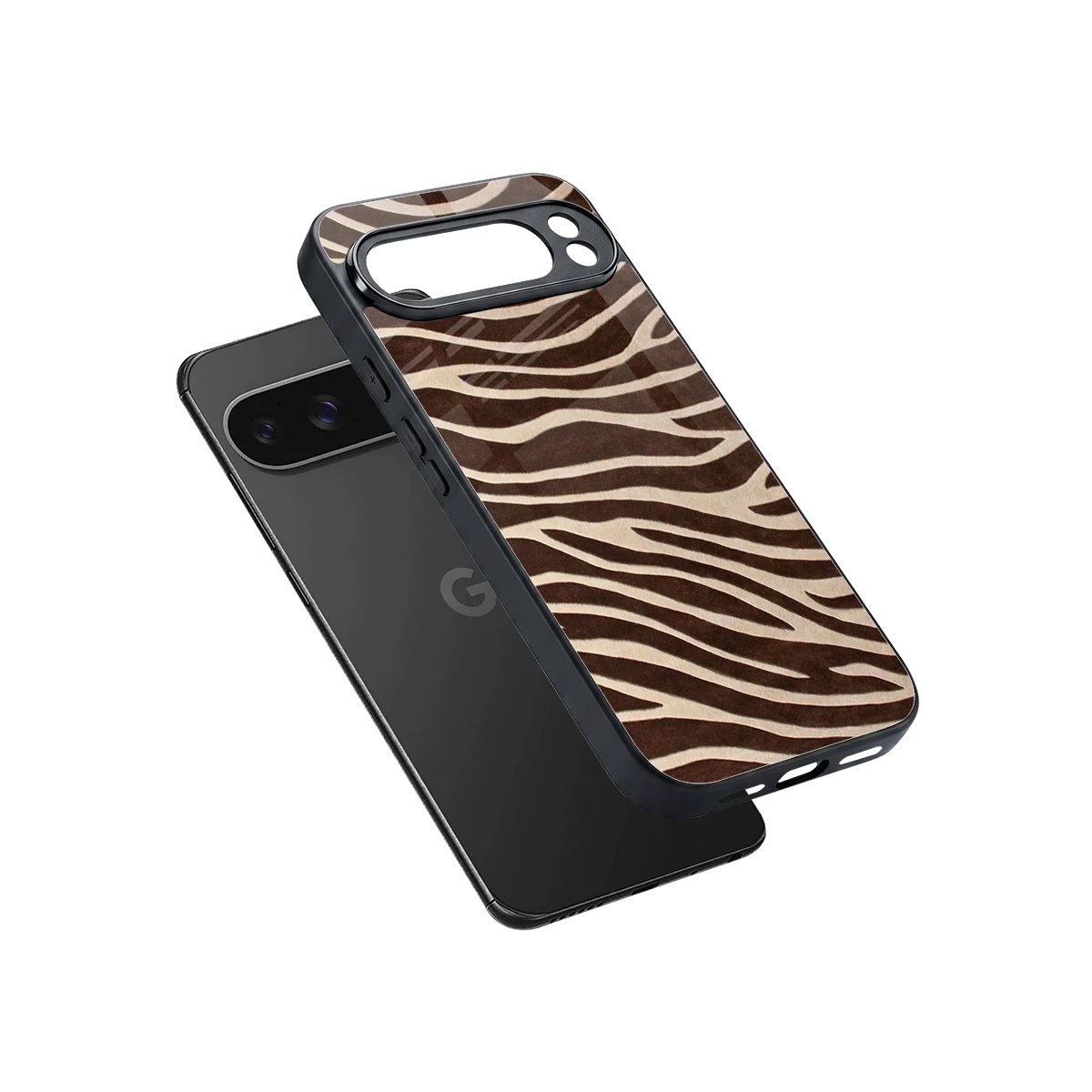 Mocha Swirls sleek google pixel 10 pro xl cover with tempered glass back and TPU edges