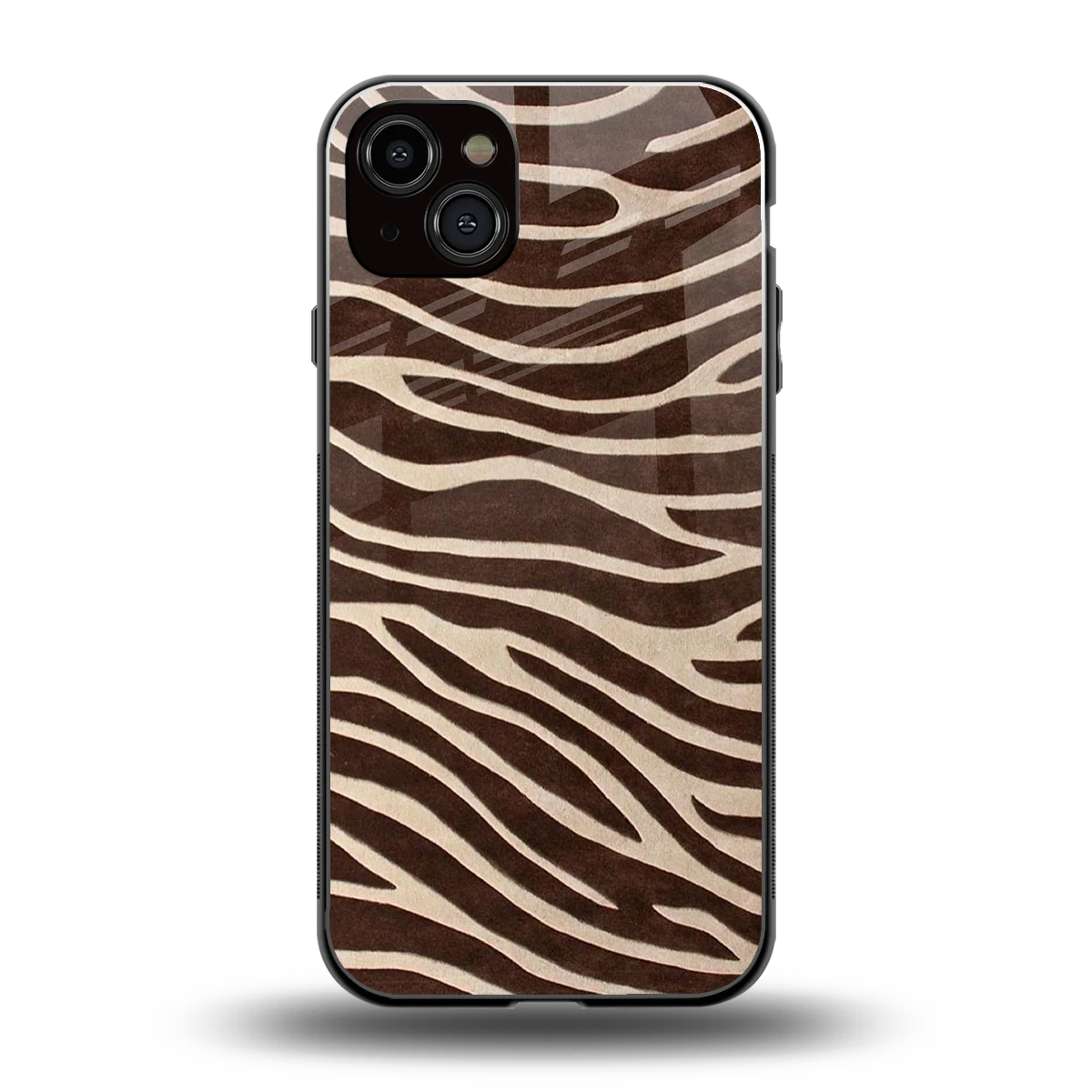 Mocha Swirls back phone cover | glass case for iphone 15 plus