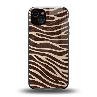 Mocha Swirls back phone cover | glass case for iphone 15 plus