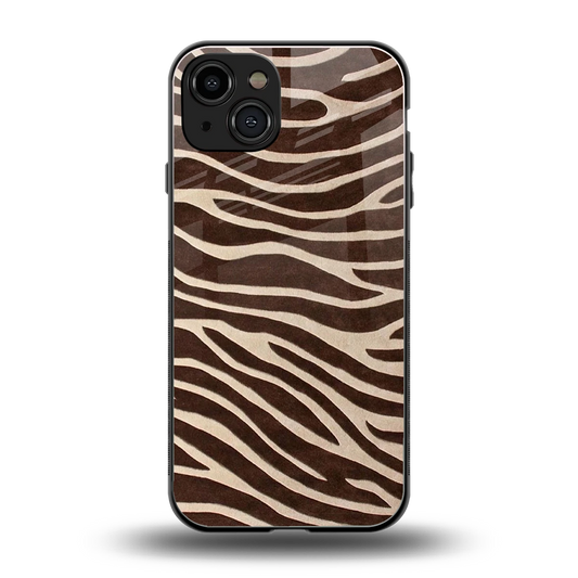 Mocha Swirls back phone cover | glass case for iphone 15