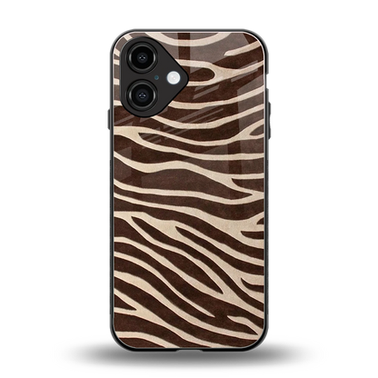 Mocha Swirls back phone cover | glass case for iphone 16