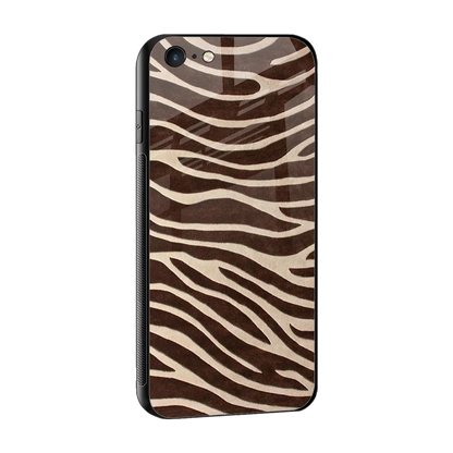 Mocha Swirls sleek iphone 6 cover with tempered glass back and TPU edges