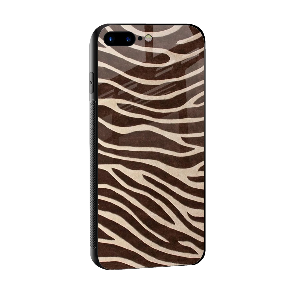 Mocha Swirls sleek iphone 8 plus cover with tempered glass back and TPU edges