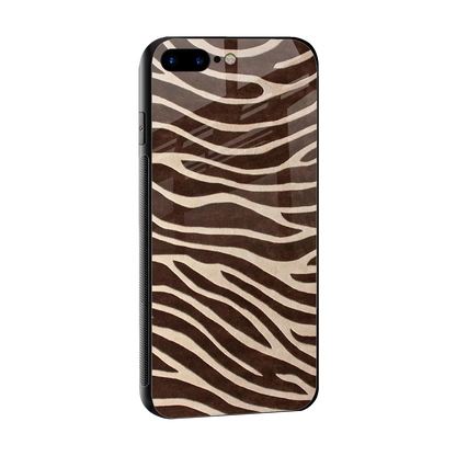 Mocha Swirls sleek iphone 8 plus cover with tempered glass back and TPU edges