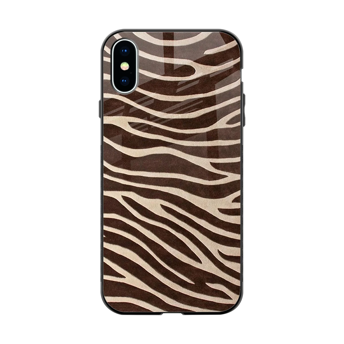 Mocha Swirls back phone cover | glass case for iphone x