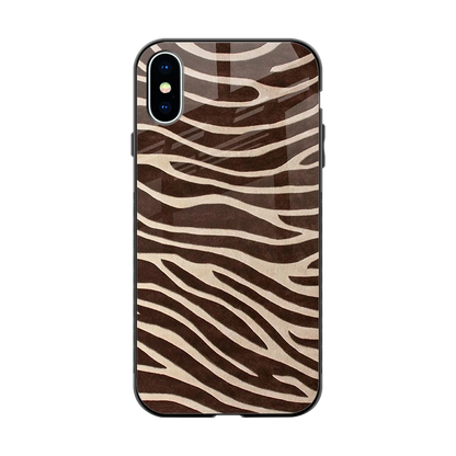 Mocha Swirls back phone cover | glass case for iphone x