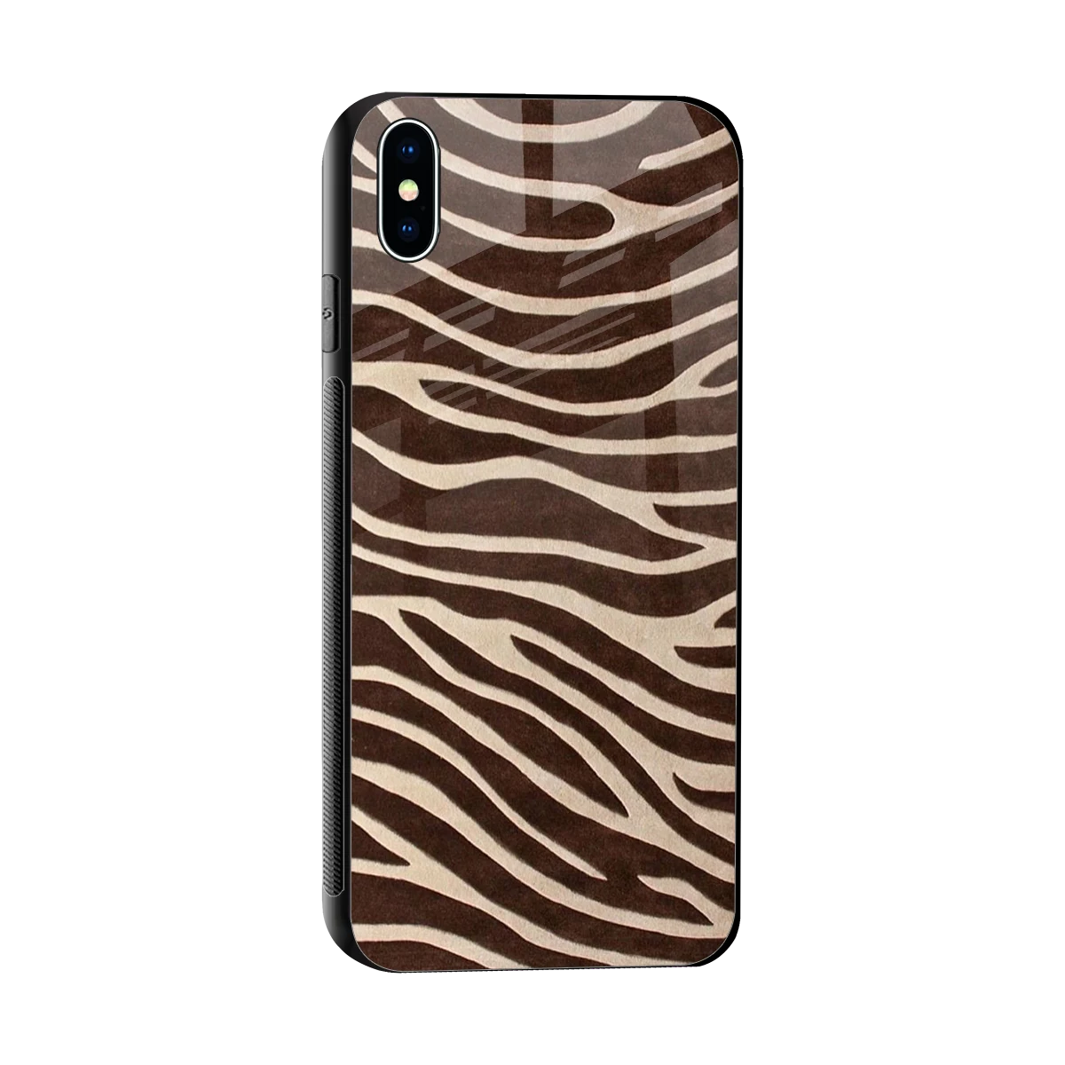 Mocha Swirls sleek iphone xs max cover with tempered glass back and TPU edges