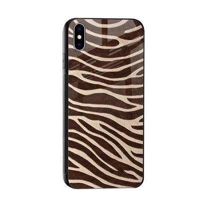 Mocha Swirls sleek iphone xs max cover with tempered glass back and TPU edges