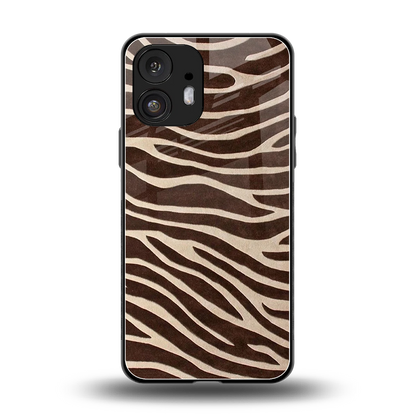 Mocha Swirls back phone cover | glass case for nothing phone 2