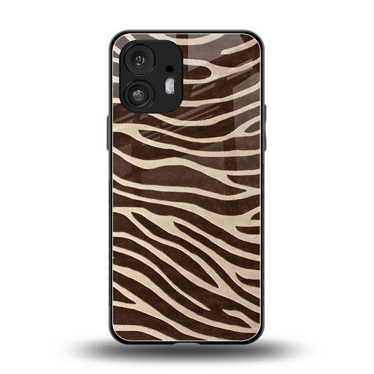 Mocha Swirls back phone cover | glass case for nothing phone 2
