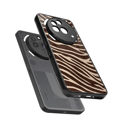 Mocha Swirls sleek nothing phone 3a pro cover with tempered glass back and TPU edges