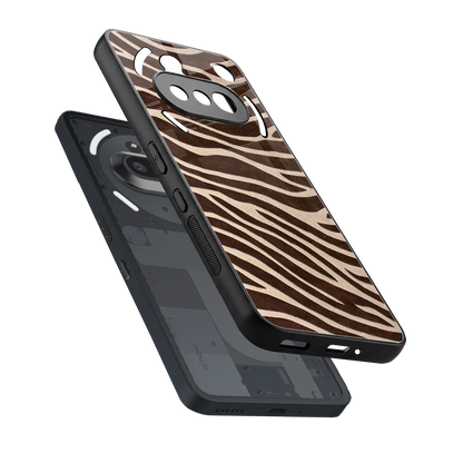 Mocha Swirls sleek nothing phone 3a cover with tempered glass back and TPU edges