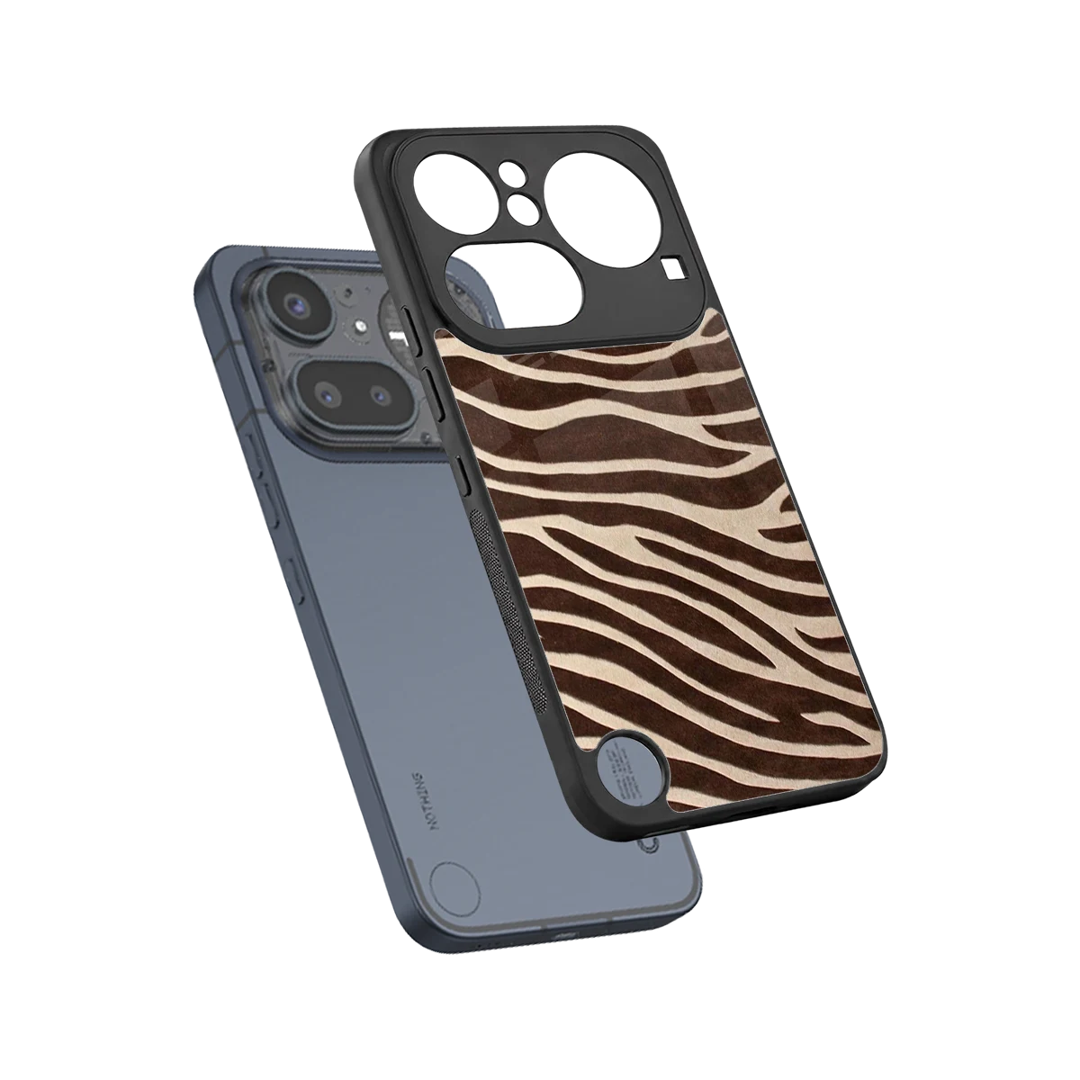 Mocha Swirls sleek nothing phone 4a pro cover with tempered glass back and TPU edges