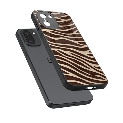 Mocha Swirls sleek oneplus 15r cover with tempered glass back and TPU edges