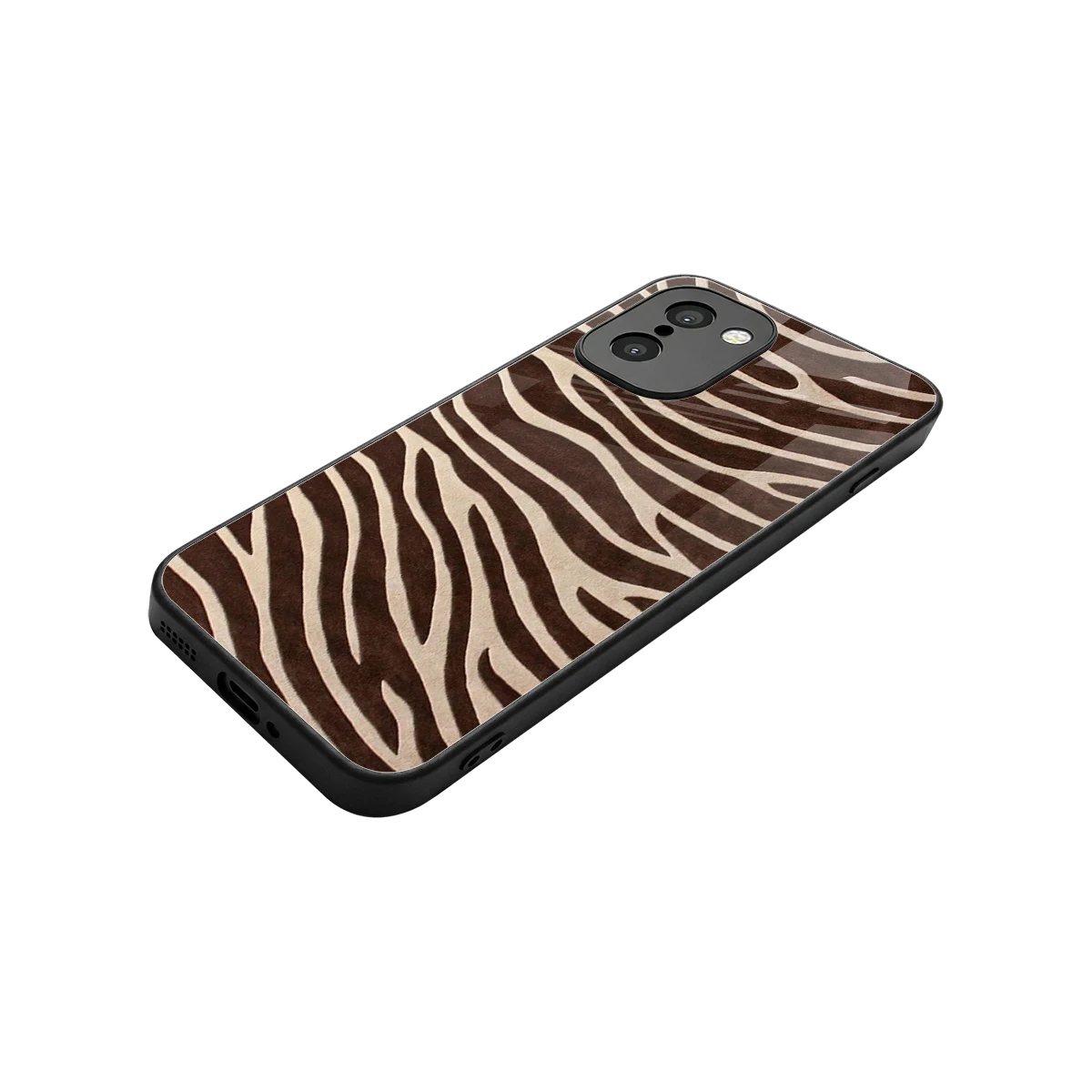 Mocha Swirls stylish phone case for oneplus 15r | glossy glass and slim fit