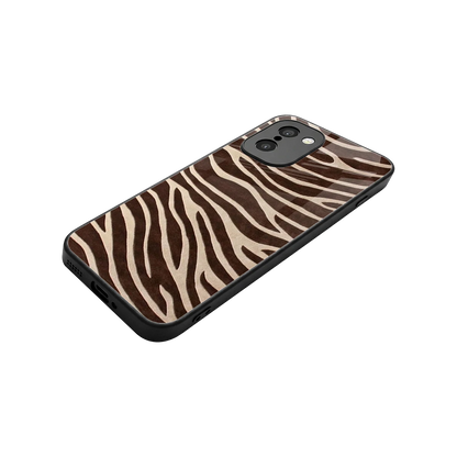 Mocha Swirls stylish phone case for oneplus 15r | glossy glass and slim fit