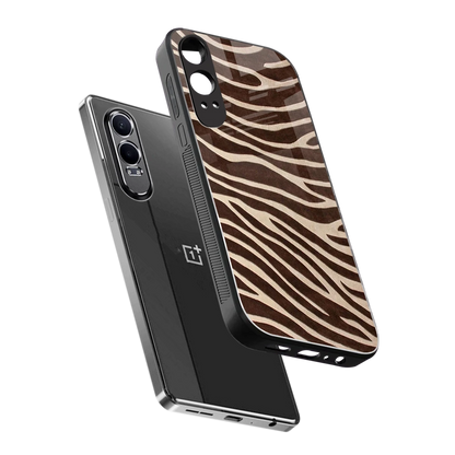 Mocha Swirls sleek oneplus nord ce 4 lite cover with tempered glass back and TPU edges