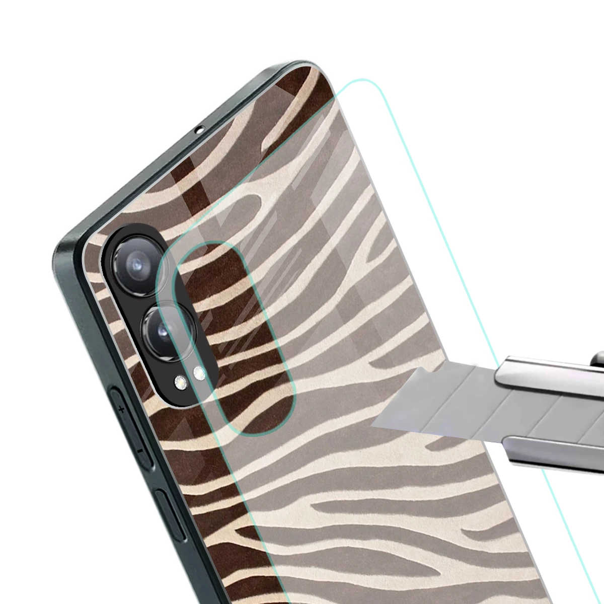 Mocha Swirls stylish phone case for oneplus nord ce 4 lite | glossy glass and slim fit