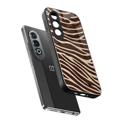 Mocha Swirls sleek oneplus nord ce 4 cover with tempered glass back and TPU edges