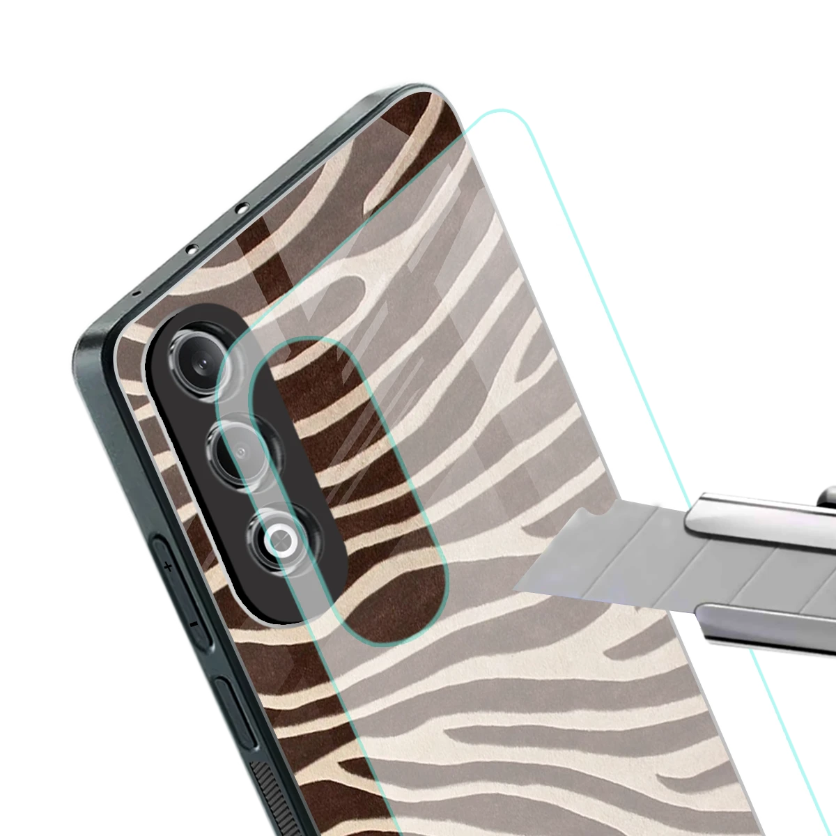 Mocha Swirls stylish phone case for oneplus nord ce 4 | glossy glass and slim fit