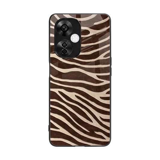 Mocha Swirls back phone cover | glass case for oneplus nord ce 3 lite