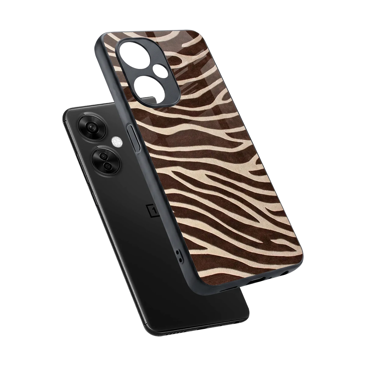 Mocha Swirls sleek oneplus nord ce 3 lite cover with tempered glass back and TPU edges