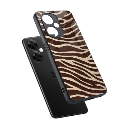 Mocha Swirls sleek oneplus nord ce 3 lite cover with tempered glass back and TPU edges