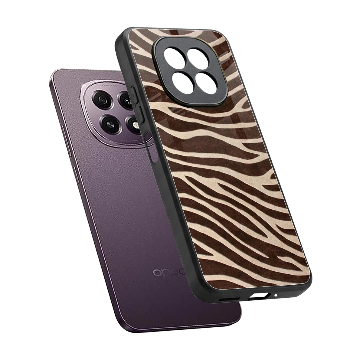Mocha Swirls sleek oppo f29 5g cover with tempered glass back and TPU edges