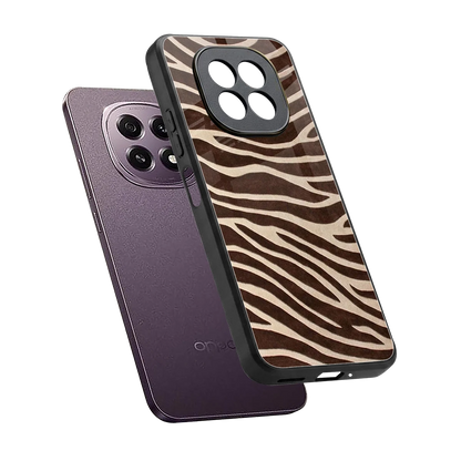 Mocha Swirls sleek oppo f29 5g cover with tempered glass back and TPU edges