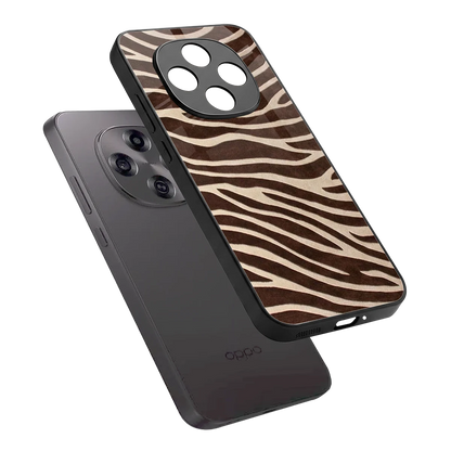 Mocha Swirls sleek oppo f31 pro 5g cover with tempered glass back and TPU edges