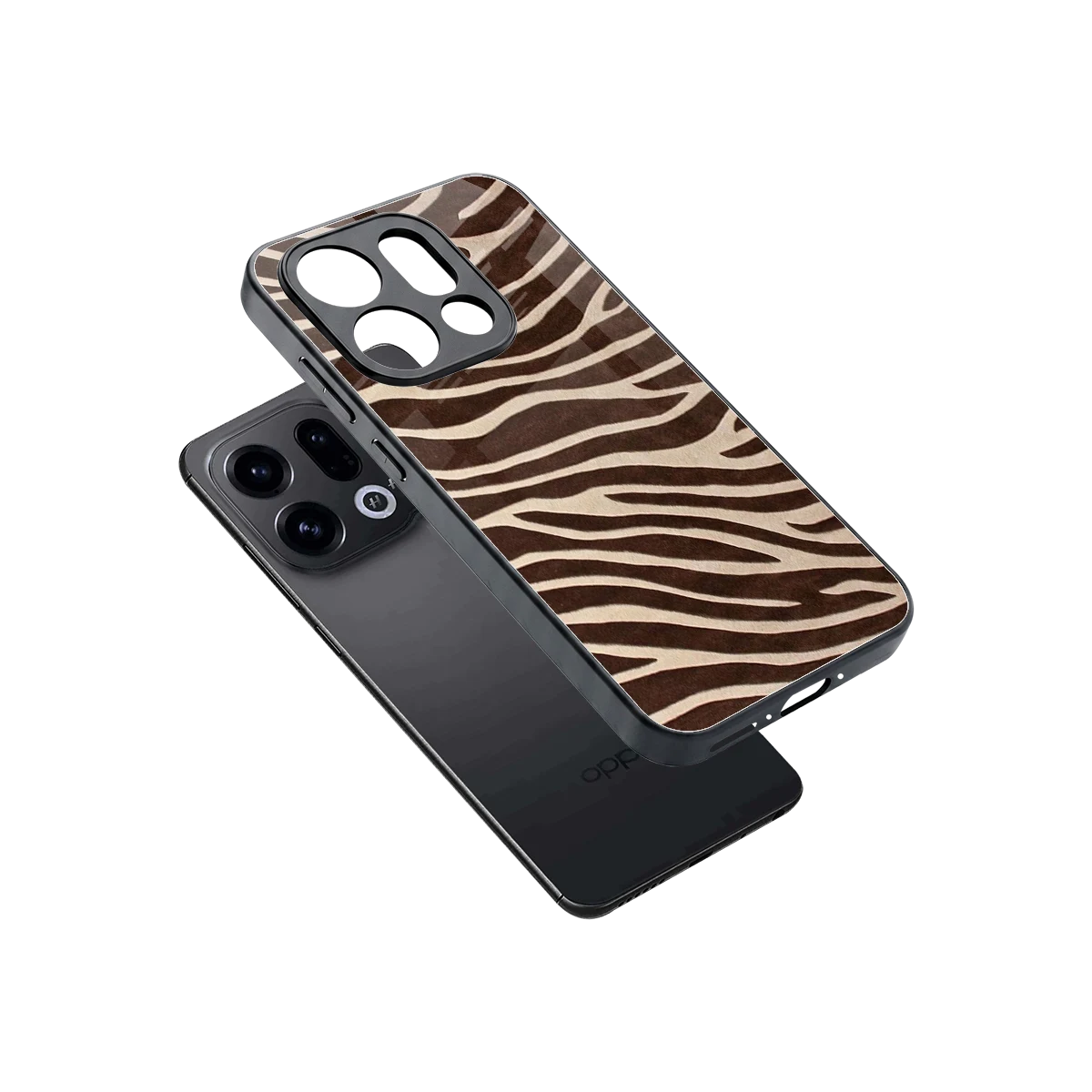 Mocha Swirls sleek oppo find x9 cover with tempered glass back and TPU edges