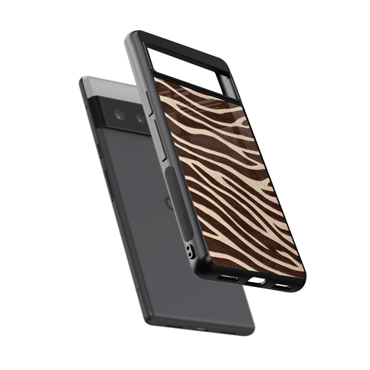 Mocha Swirls sleek google pixel 6 pro cover with tempered glass back and TPU edges