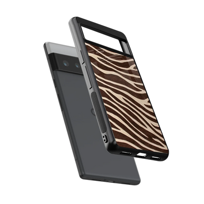 Mocha Swirls sleek google pixel 6 pro cover with tempered glass back and TPU edges