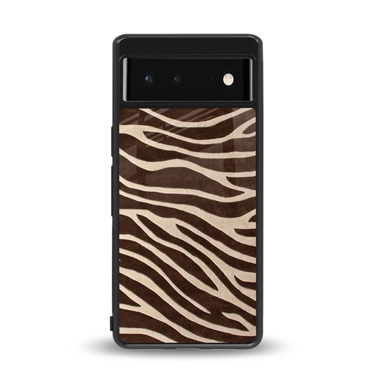 Mocha Swirls back phone cover | glass case for google pixel 6