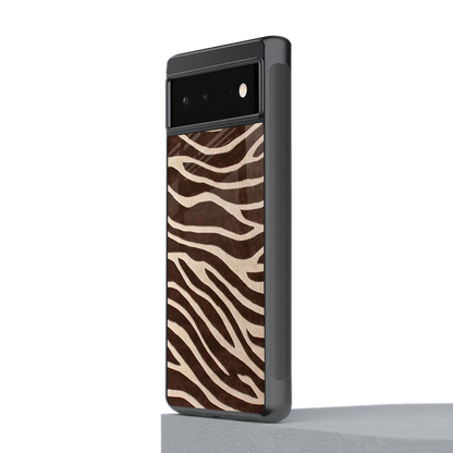 Mocha Swirls stylish phone case for google pixel 6 | glossy glass and slim fit